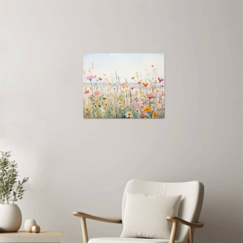 Wildflower Beach High Gloss Metal Art Print