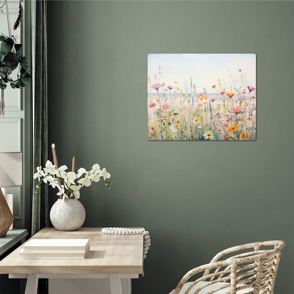 Wildflower Beach High Gloss Metal Art Print