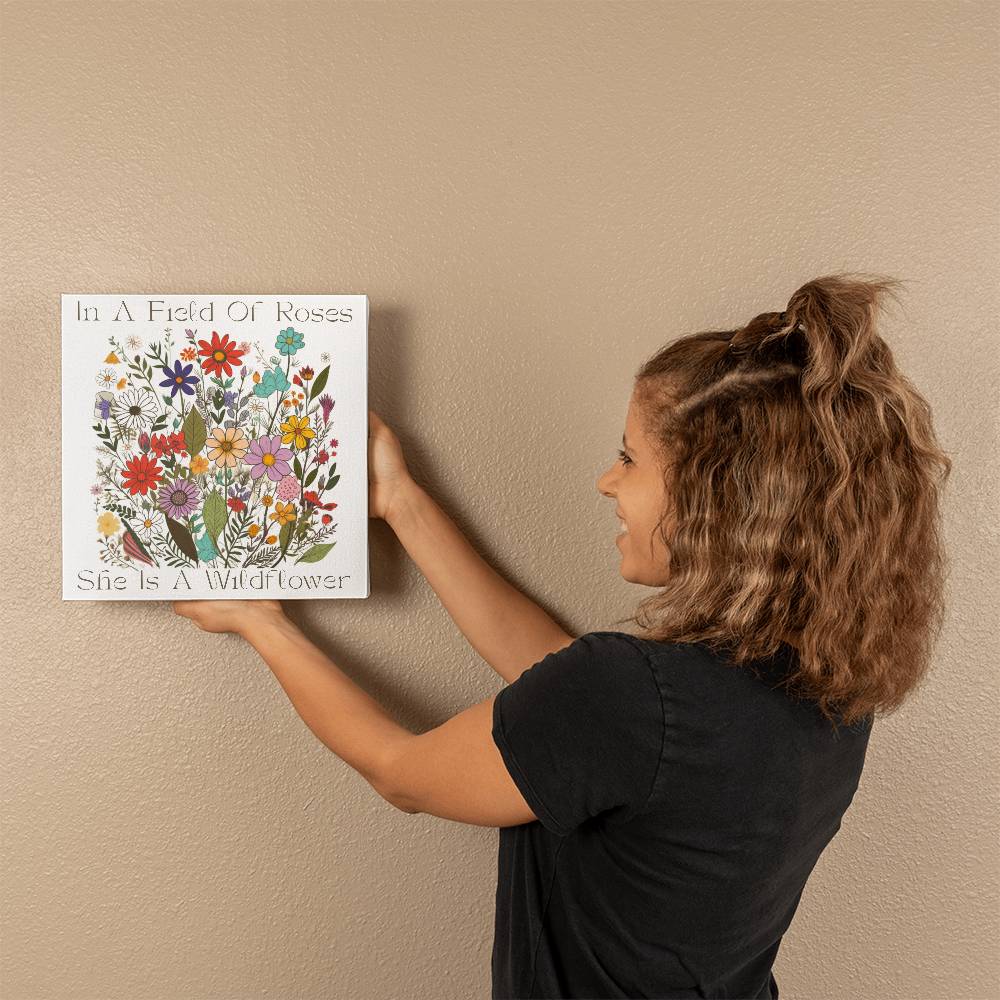 She Is A Wildflower Gallery Wrapped Canvas Wall Decor