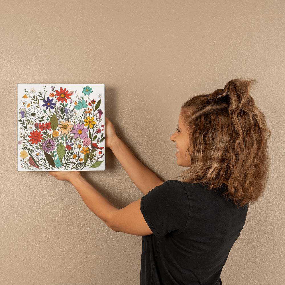 Pressed Wildflowers Gallery Wrapped Canvas Wall Decor