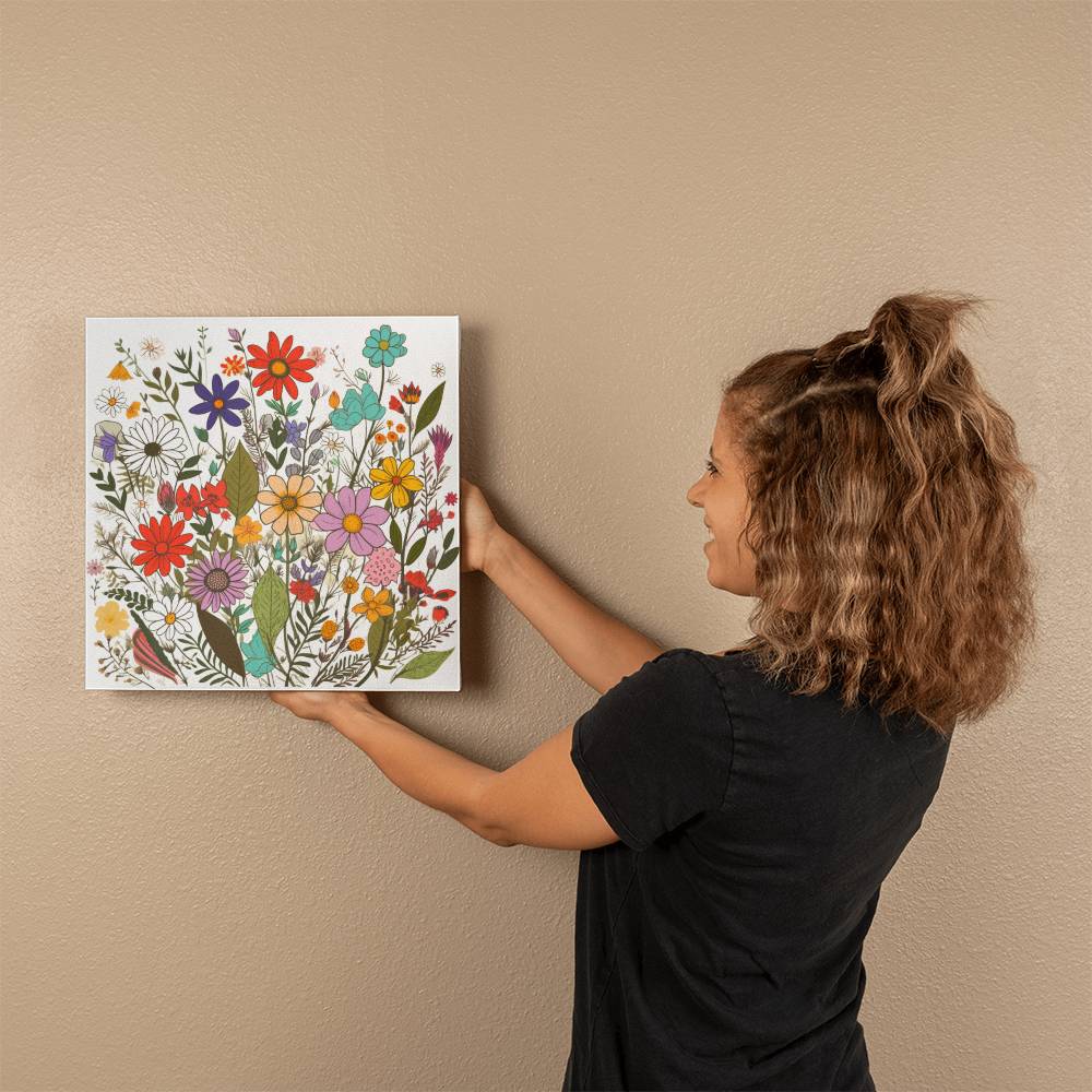 Pressed Wildflowers Gallery Wrapped Canvas Wall Decor