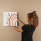 Boho Style Wildflowers and Left Rainbow Gallery Wrapped Canvas