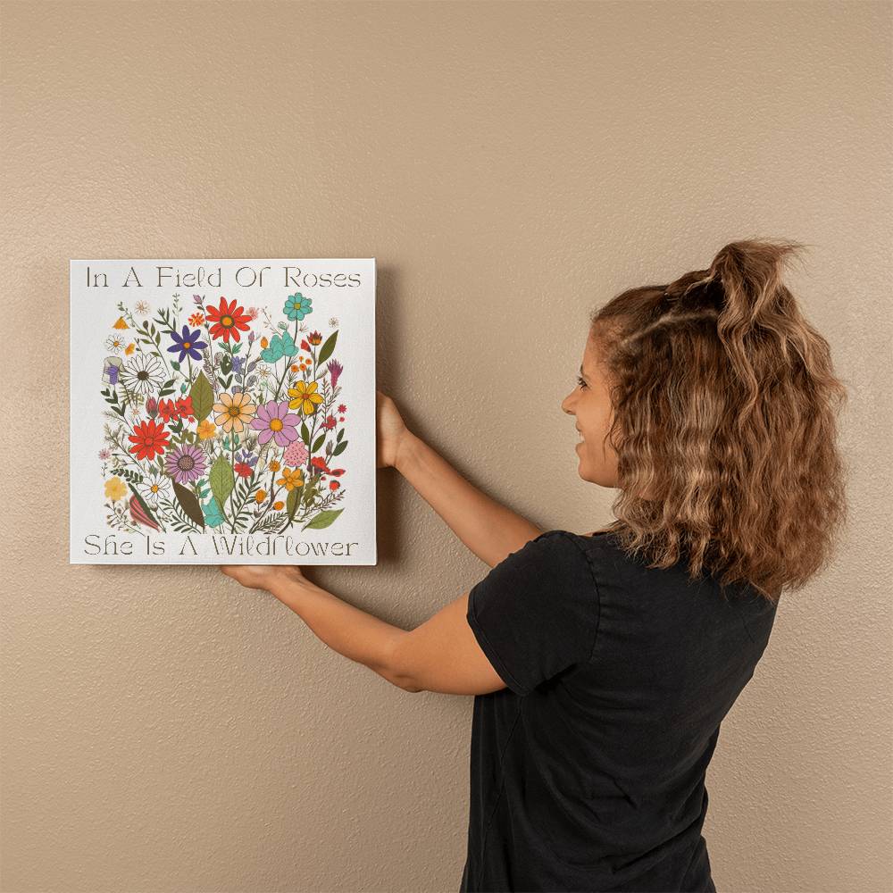 She Is A Wildflower Gallery Wrapped Canvas Wall Decor