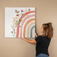 Boho Style Wildflowers and Left Rainbow Gallery Wrapped Canvas