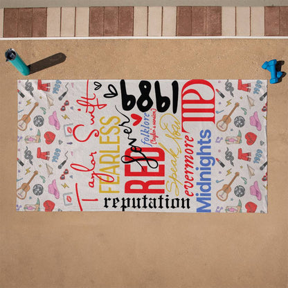 Swiftie Fan Beach Towel Including Newest Album TTPD