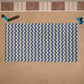 Denim Blue & Cream Zigzag Striped Beach Towel