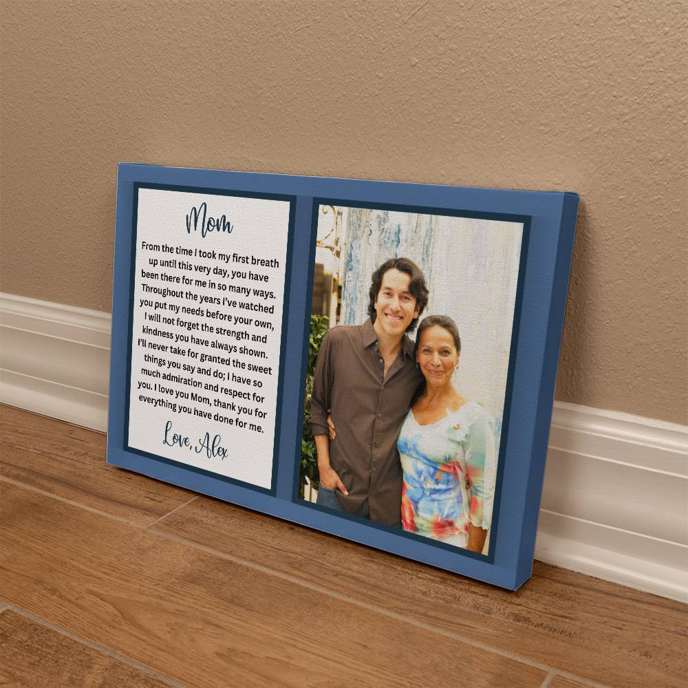 Personalized Mom Photo Gallery Wrapped Canvas