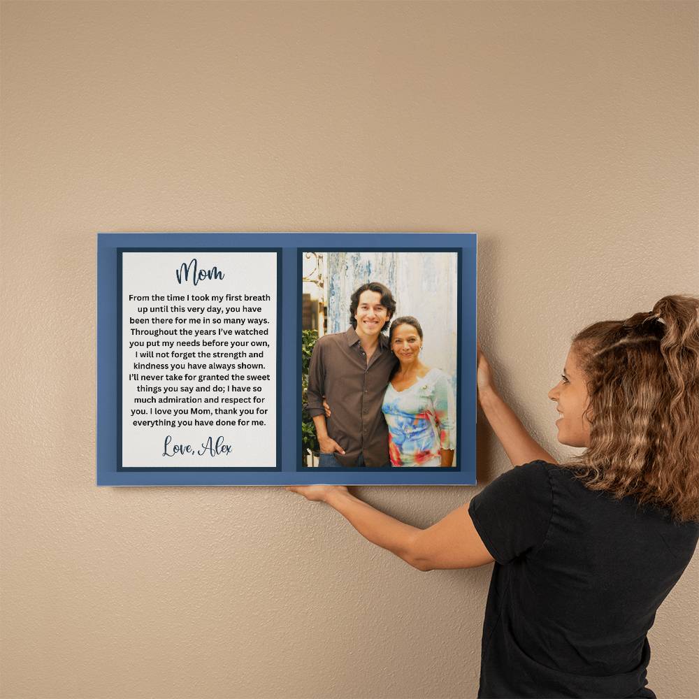 Personalized Mom Photo Gallery Wrapped Canvas