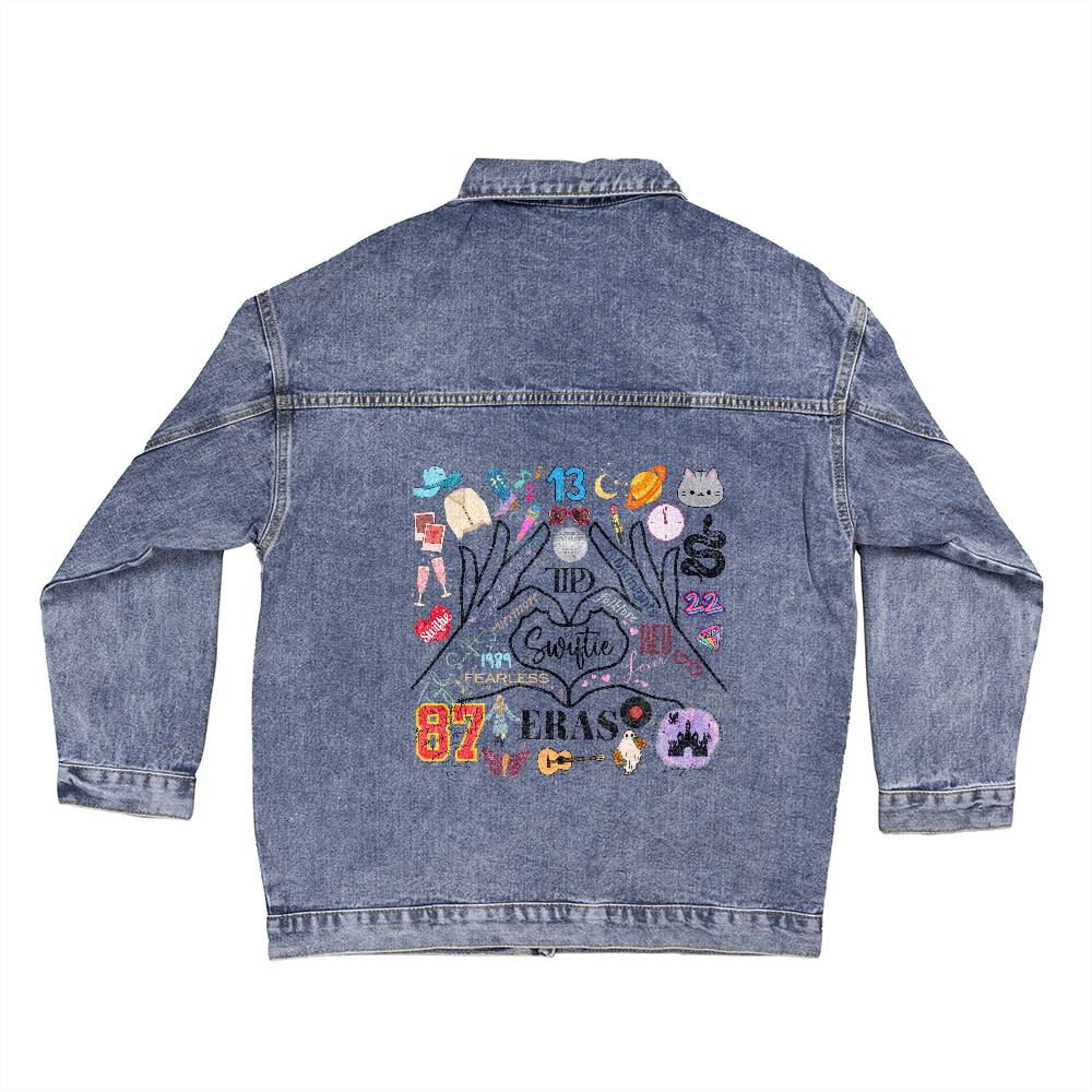 Swiftie Oversized Women's DTG Boyfriend's Style Denim Jacket