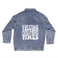 If You Hear Me Yelling Oversized Women's DTG Denim Jacket,
