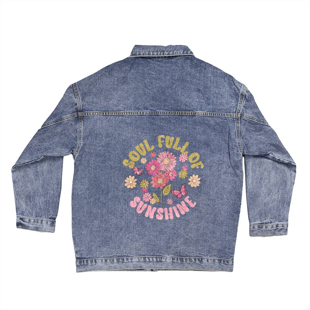 Soul Full Of Sunshine Oversized Women's DTG Denim Jacket