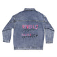 Never Let Anyone Dull Your Sparkle Oversized Women's DTG Denim Jacket