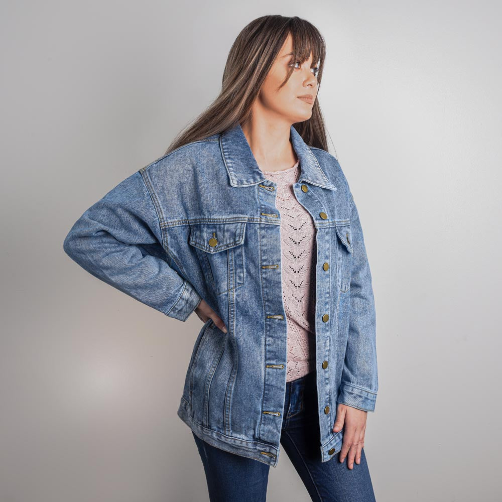 Personalized Dance Mom Era Oversized Women's DTG Denim Jacket