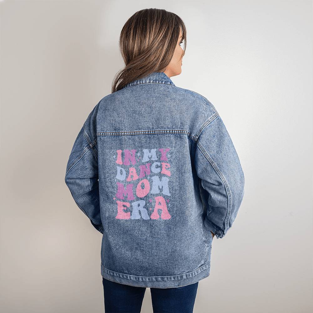 Personalized Dance Mom Era Oversized Women's DTG Denim Jacket