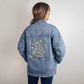 Good Energy Is Contagious Oversized Women's DTG Denim Jacket