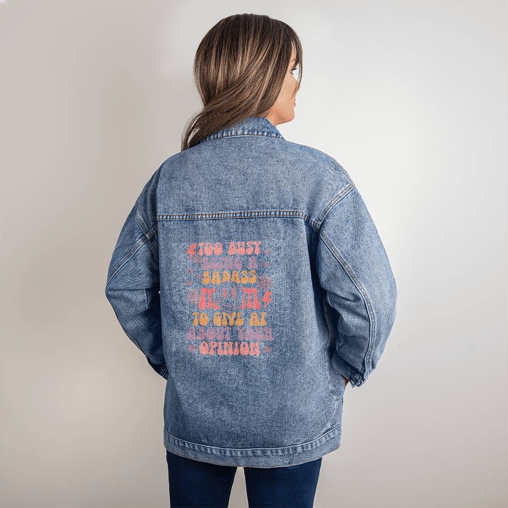 Badass Mom Oversized Women's DTG Denim Jacket