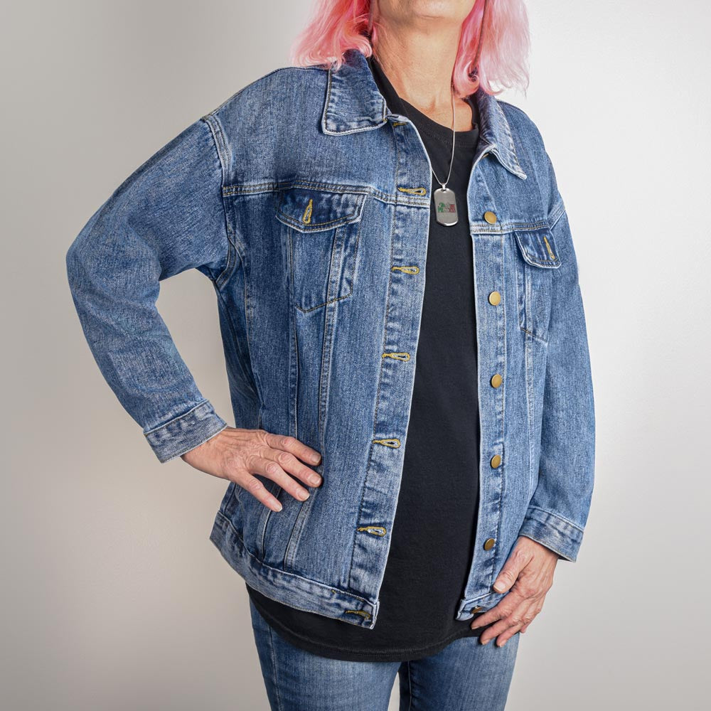 Swiftie Oversized Women's DTG Boyfriend's Style Denim Jacket