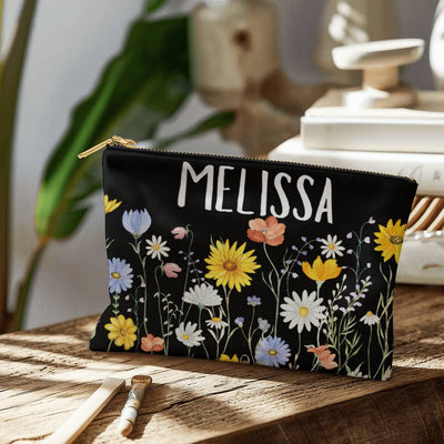 Personalized Fabric Zippered Pouch