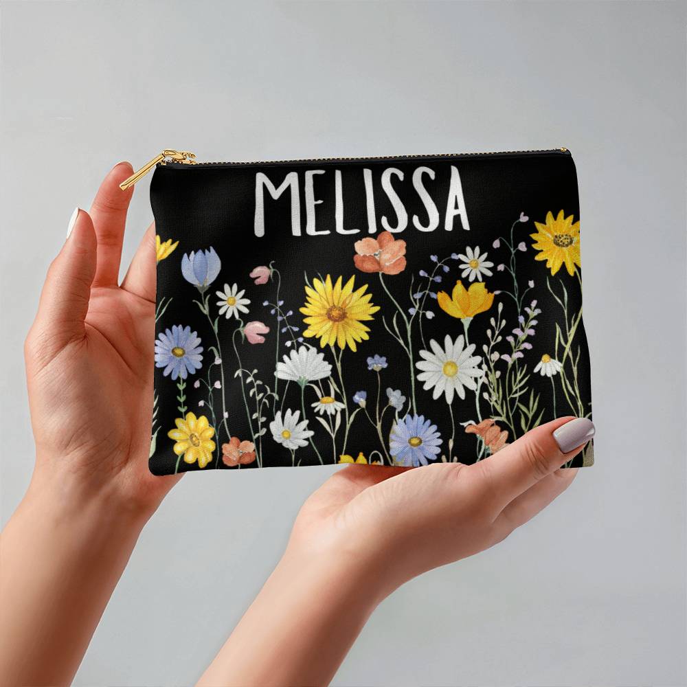 Personalized Fabric Zippered Pouch