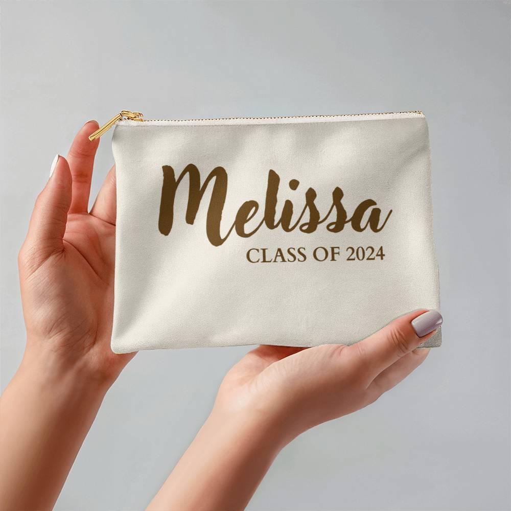 Personalized Class of 2024 Fabric Zippered Pouch