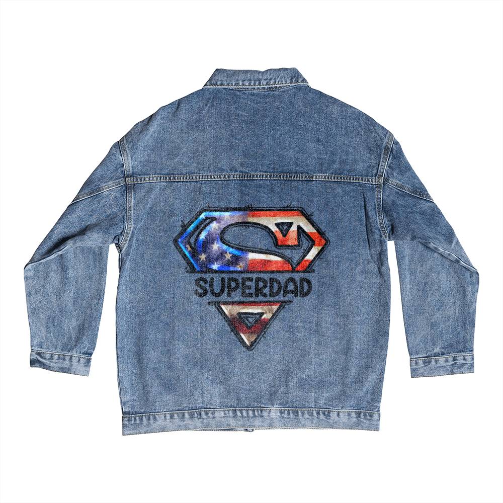 Custom Superdad  Men's DTG Denim Jacket