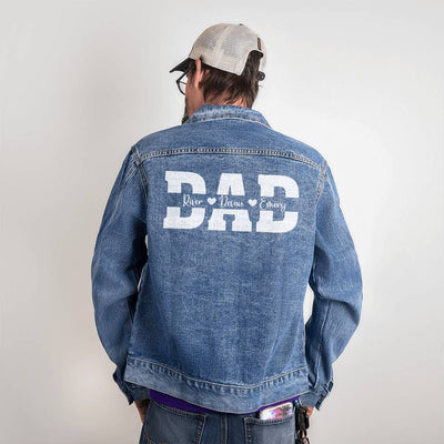 Personalized DAD Men's DTG Denim Jacket