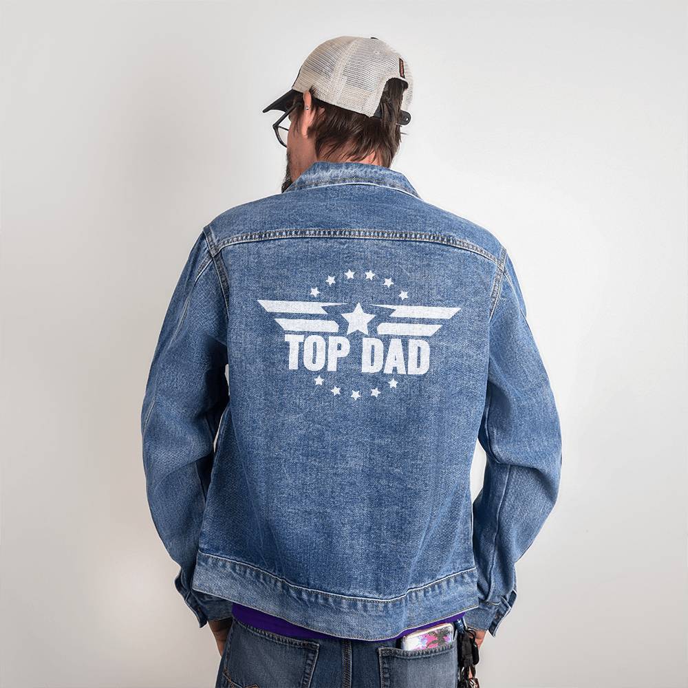 Top Dad Men's DTG Denim Jacket