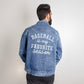 Custom Baseball Is My Favorate Season Men's DTG Denim Jacket