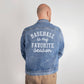 Custom Baseball Is My Favorate Season Men's DTG Denim Jacket