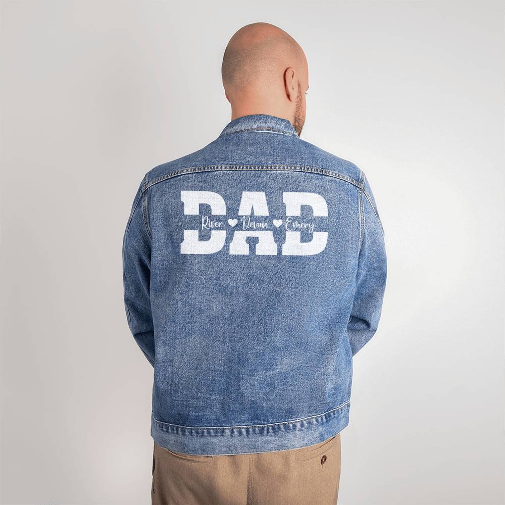 Personalized DAD Men's DTG Denim Jacket