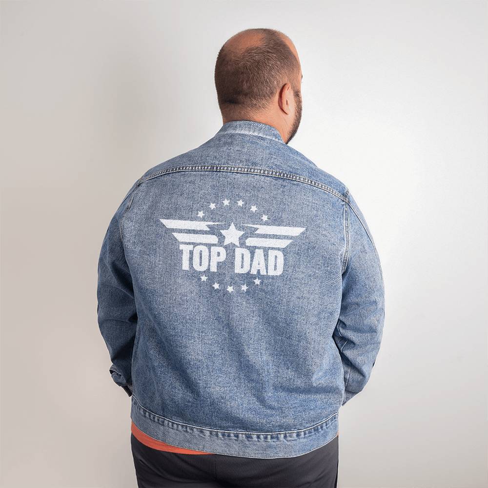 Top Dad Men's DTG Denim Jacket