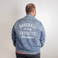 Custom Baseball Is My Favorate Season Men's DTG Denim Jacket