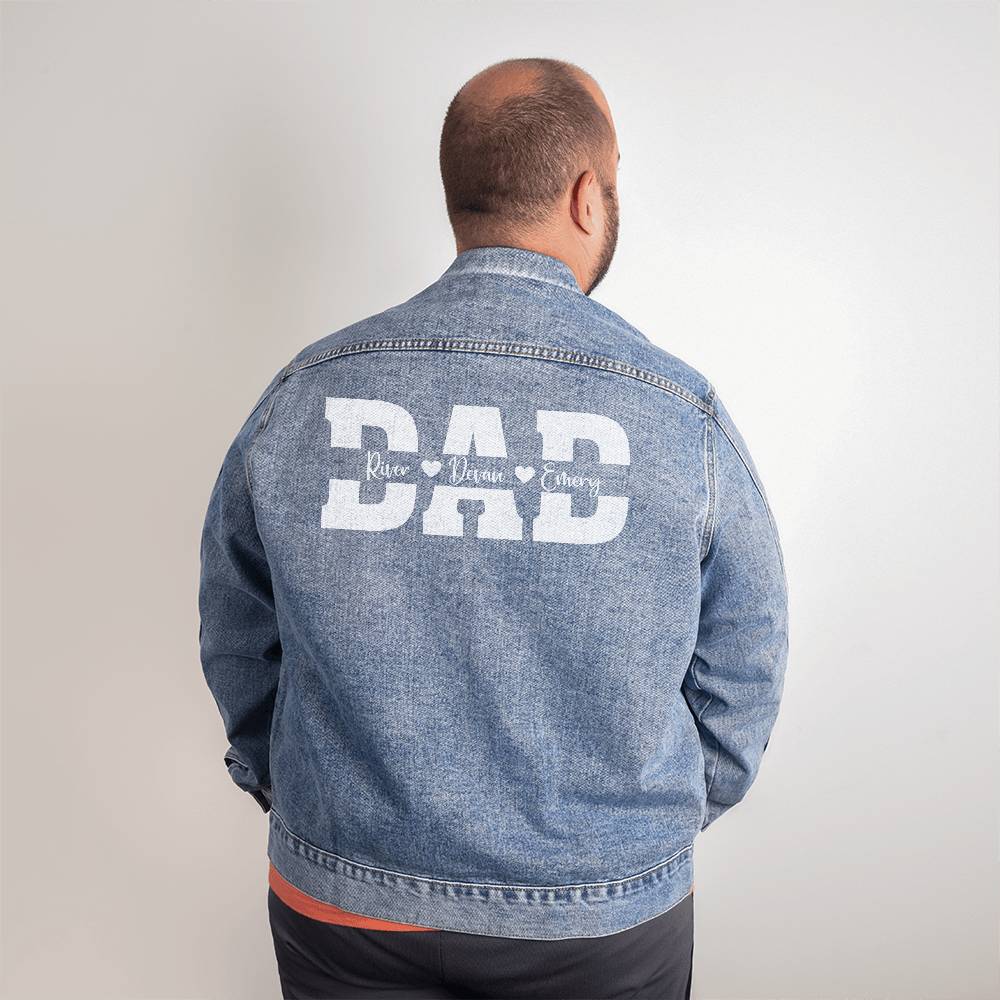 Personalized DAD Men's DTG Denim Jacket