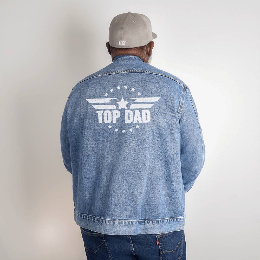 Top Dad Men's DTG Denim Jacket