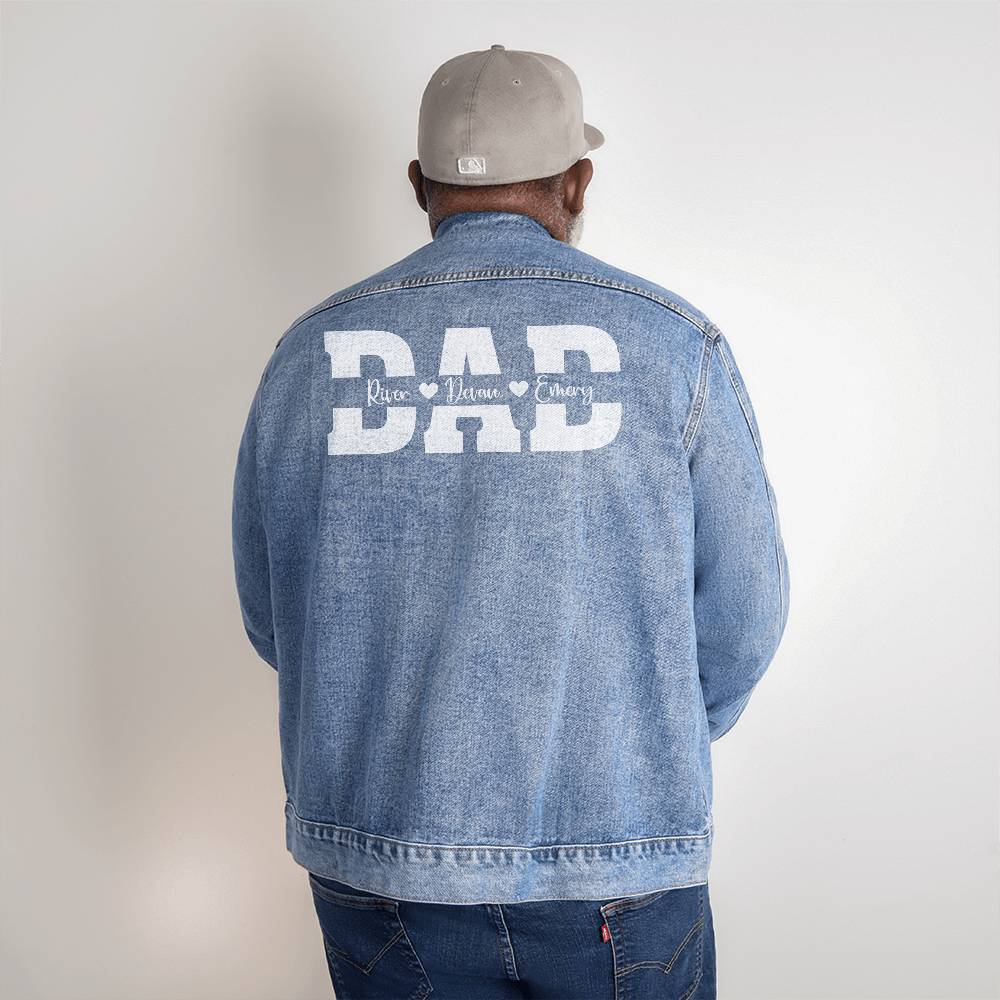 Personalized DAD Men's DTG Denim Jacket