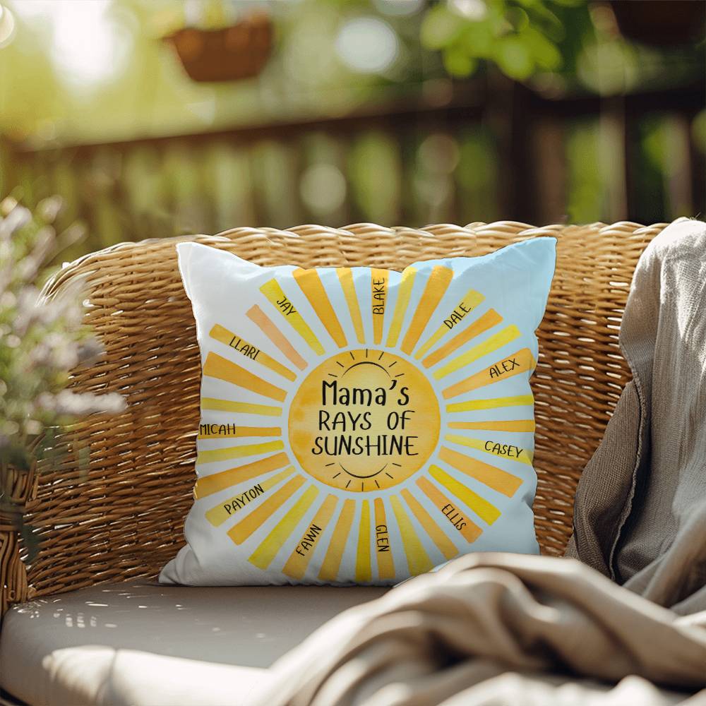 Mama's Rays Of Sunshine Indoor/Outdoor Pillow