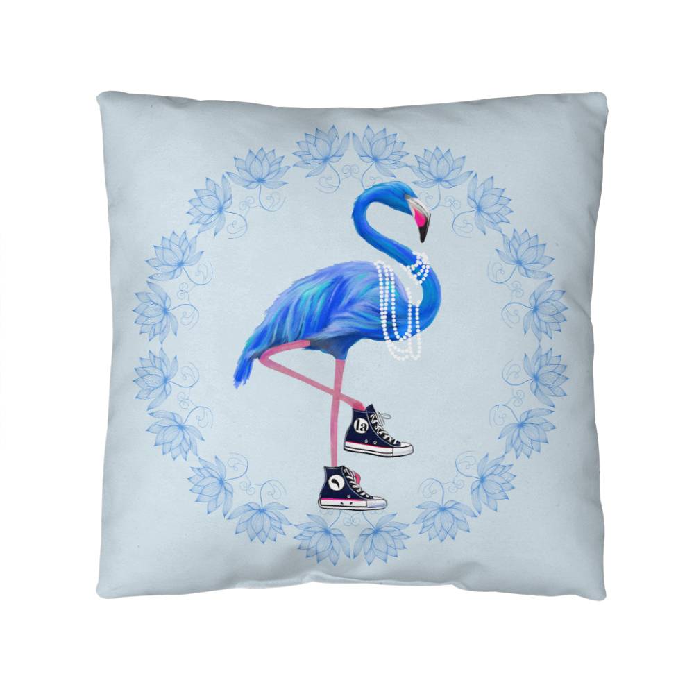 Flamingo Chucks & Pearls Kamala Election Outdoor Pillow