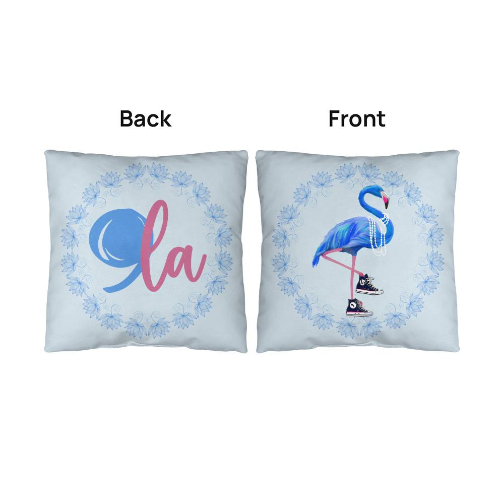 Flamingo Chucks & Pearls Kamala Election Outdoor Pillow