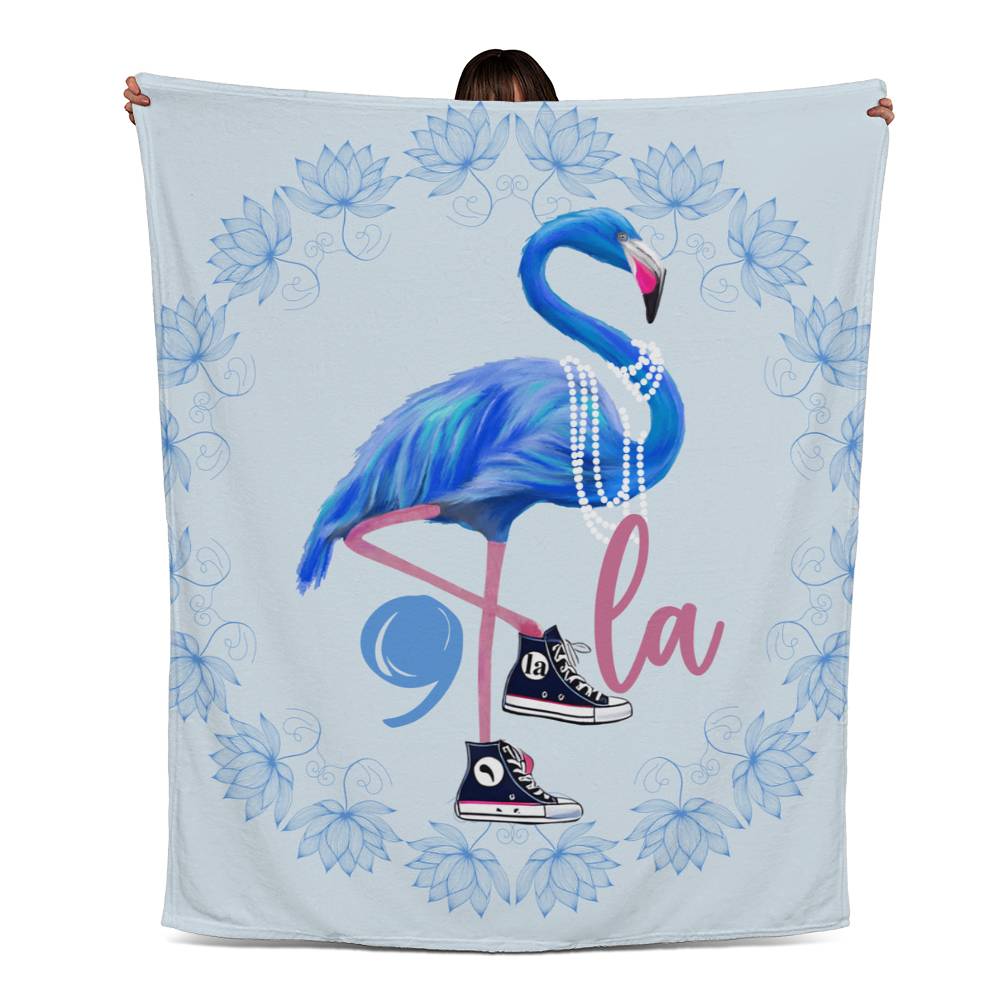 Flamingo Chucks & Pearls Kamala Election Jersey Fleece Blanket