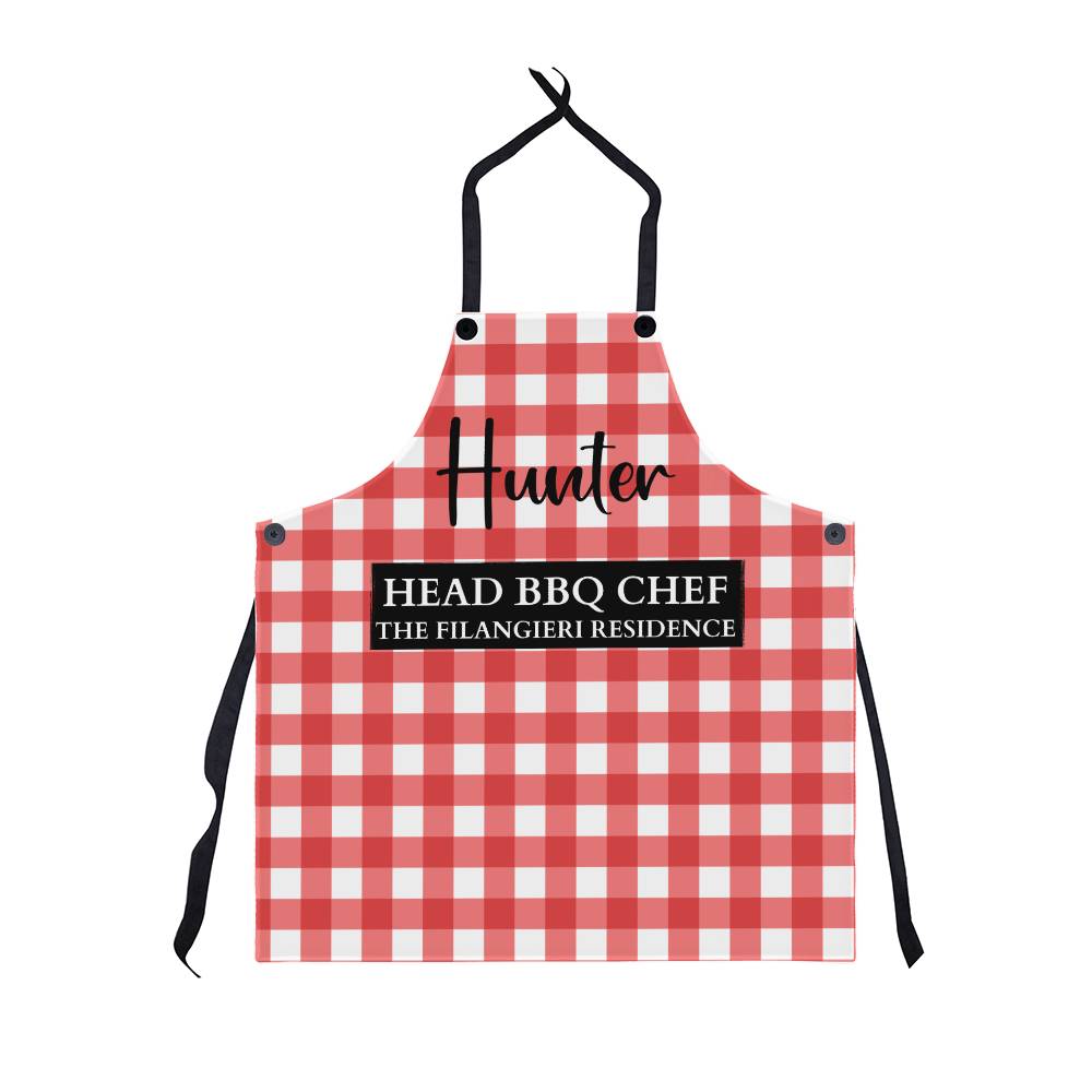 Personalized Head BBQ Chef Apron