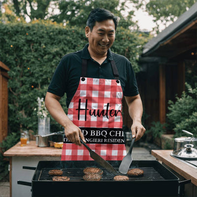 Personalized Head BBQ Chef Apron