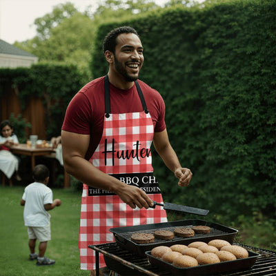 Personalized Head BBQ Chef Apron