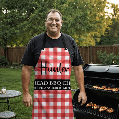 Personalized Head BBQ Chef Apron