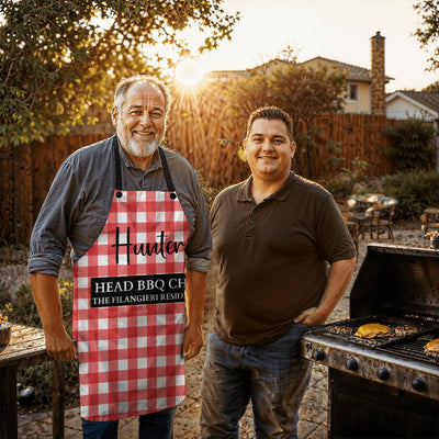 Personalized Head BBQ Chef Apron