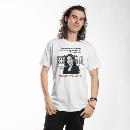 First Madam President Kamala Harris Election Bella + Canvas Jersey Tee