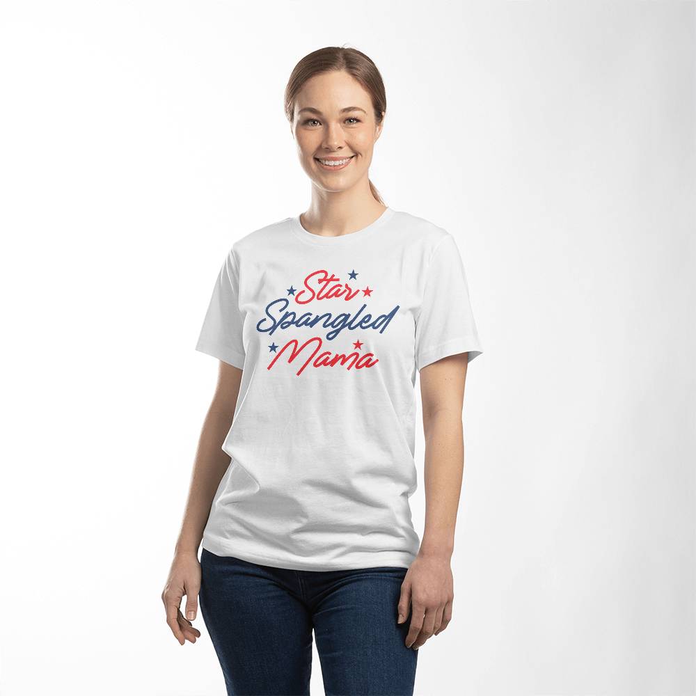 Star Spangled Mama Jersey Tee Bella + Canvas