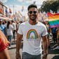 Harris Walz Rainbow Election Bella + Canvas Jersey Tee