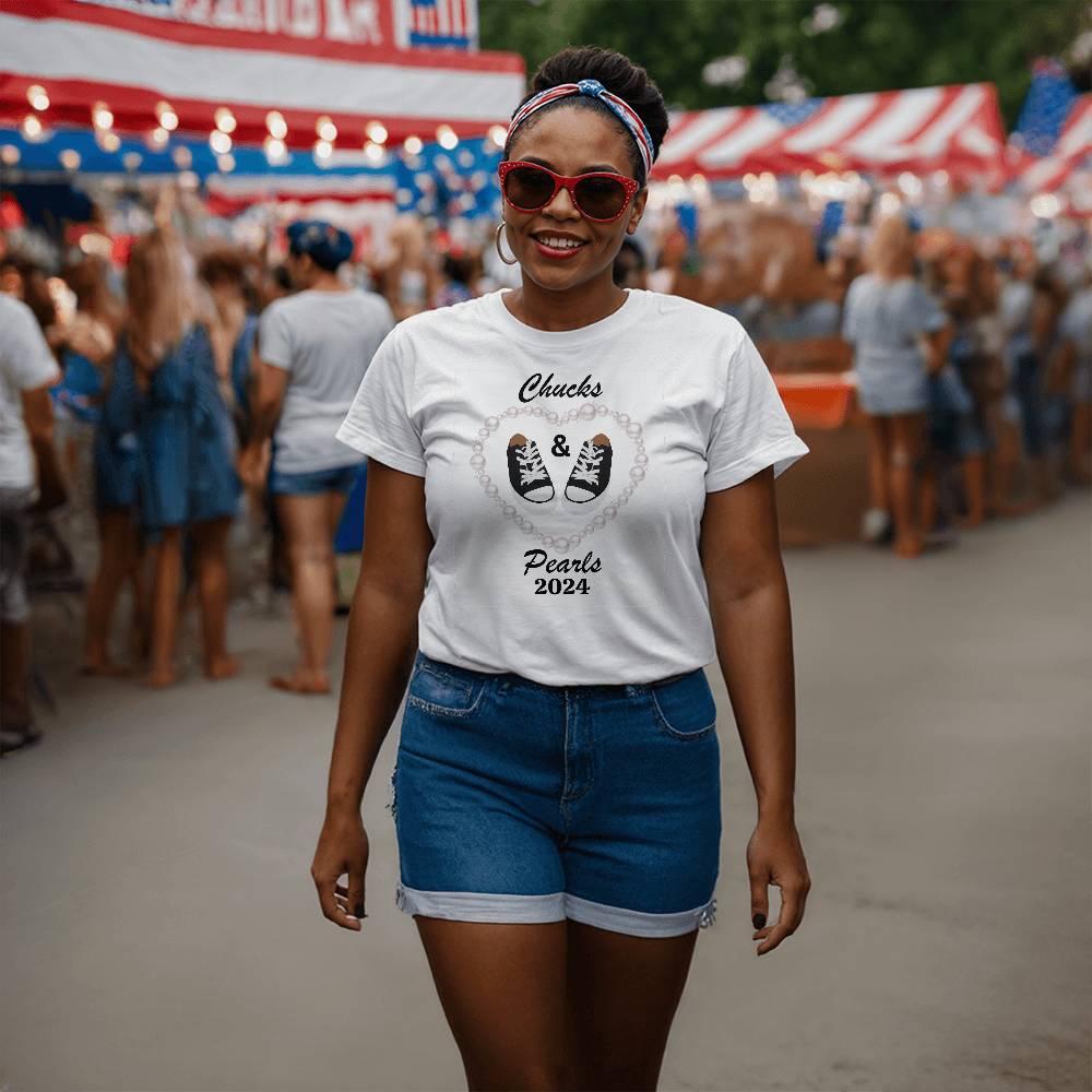 Chucks & Pearls Election 2024 Meet the Bella + Canvas Jersey Tee