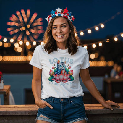 Lotus For POTUS Harris Election Bella + Canvas Jersey Tee