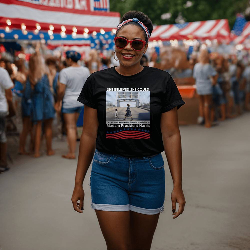 Madam President Harris Election Bella + Canvas Jersey Tee